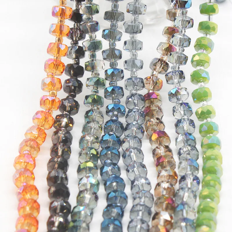 

Colorful crystal clear 8mm faceted glass beads for jewelry making wholesale