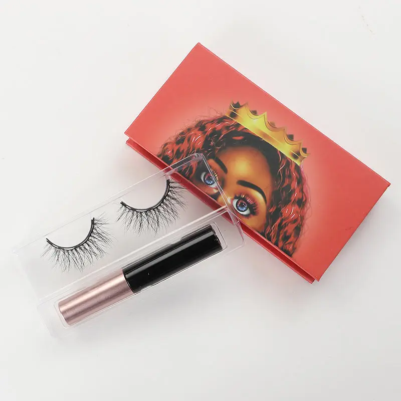 

Private Label packaging waterproof eyeliner Mink False Lashes Magnet wholesale vendore Lashes3d Magnetic Eyelashes with Eyeliner