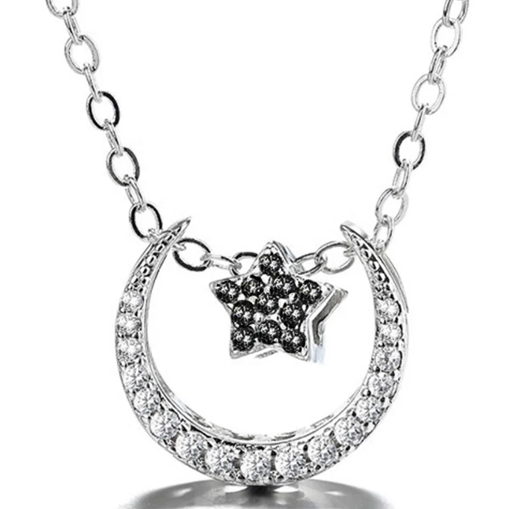 

Factory Direct Supply Jewelry Custom Handmade Moon And Star Pendant Necklace