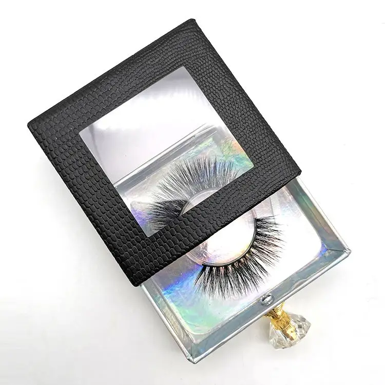 

False packaging cardboard box volume extension 25mm wholsale 3d 5d mink eyelashes, Natural black