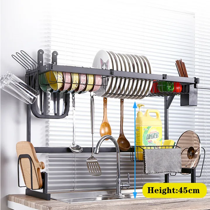 

kitchen dish racks stainless steel black over the sink dish_drainer_rack