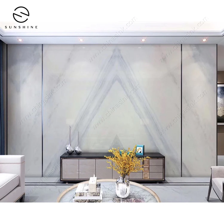 Italian Luxury Calacatte Blue Light Transmission Marble Slabs for Sale
