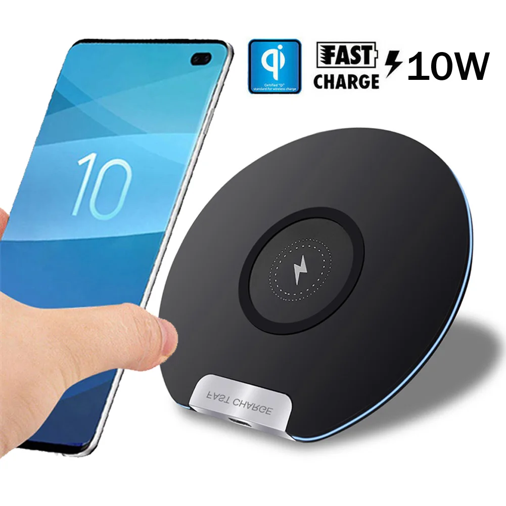 

Trending products 2020 new arrivals Q20 Qi Certified 10W Wireless fast Charger stand plate for iPhone Xs MAX/XR/XS/X/8/8 Plus, Black , white, blue
