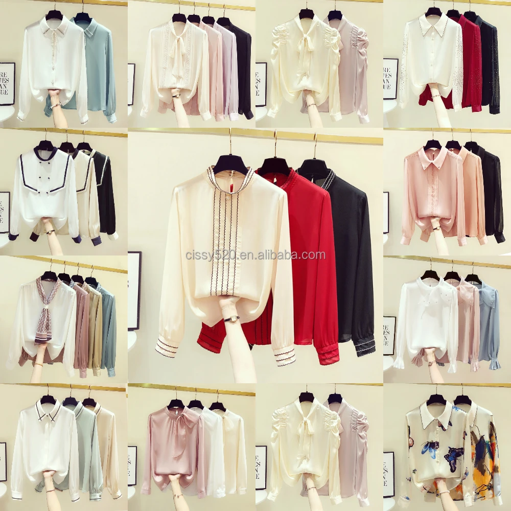 

2022 Custom Casual White Stylish Contrast Binding Curved Hem Shirt Blouse For Women