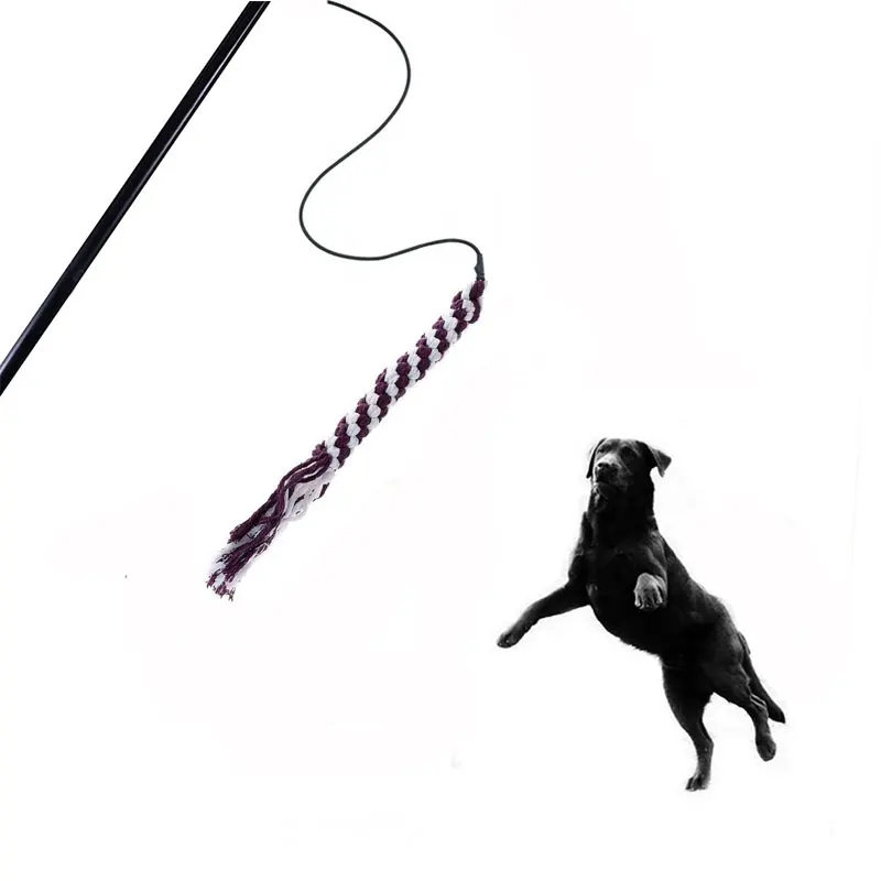 

China Factory Outdoor Fun Obedience Training Exercise Extendable Dog Tug Toy Flirt Pole With Lure, As picture