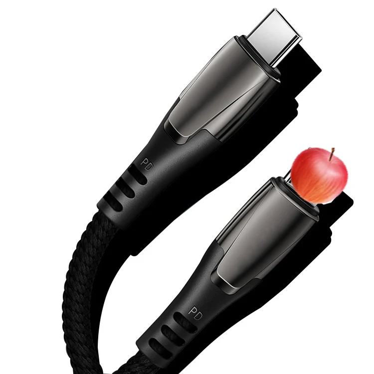 

Nylon Braided USB Type C To 8pin PD Fast Charging Data Cable, Black