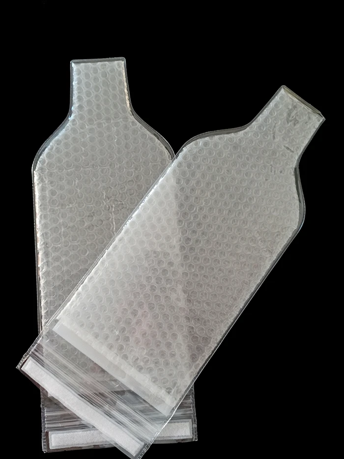 绝缘塑料 pvc 泡泡冰冷却器空气包装袋酒瓶套旅行包包