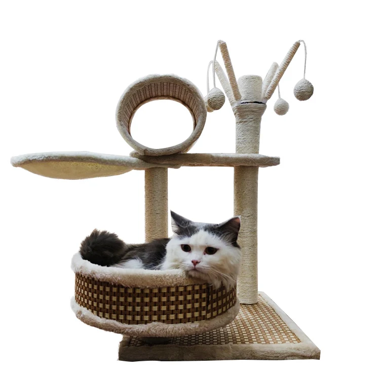 

Pets Luxury Furniture Cat Tree Tower Condo Scratching Climbing Frame House Game Jumping Toy