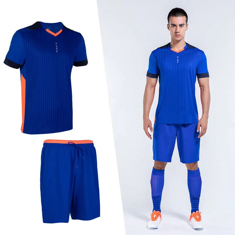 

Wholesale men football club team jersey short sleeve t shirts shorts tracksuit sets blank plain football uniform, Custom color