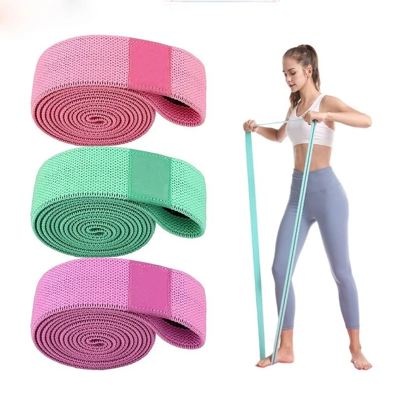 

3pcs/set Long Resistance Bands Booty Hip Fitness Yoga Loop Workout Exercise Gym Equipments for Legs Thigh Glute Butt Squat Band, Pink,purple,green, black, dark gray, light gray