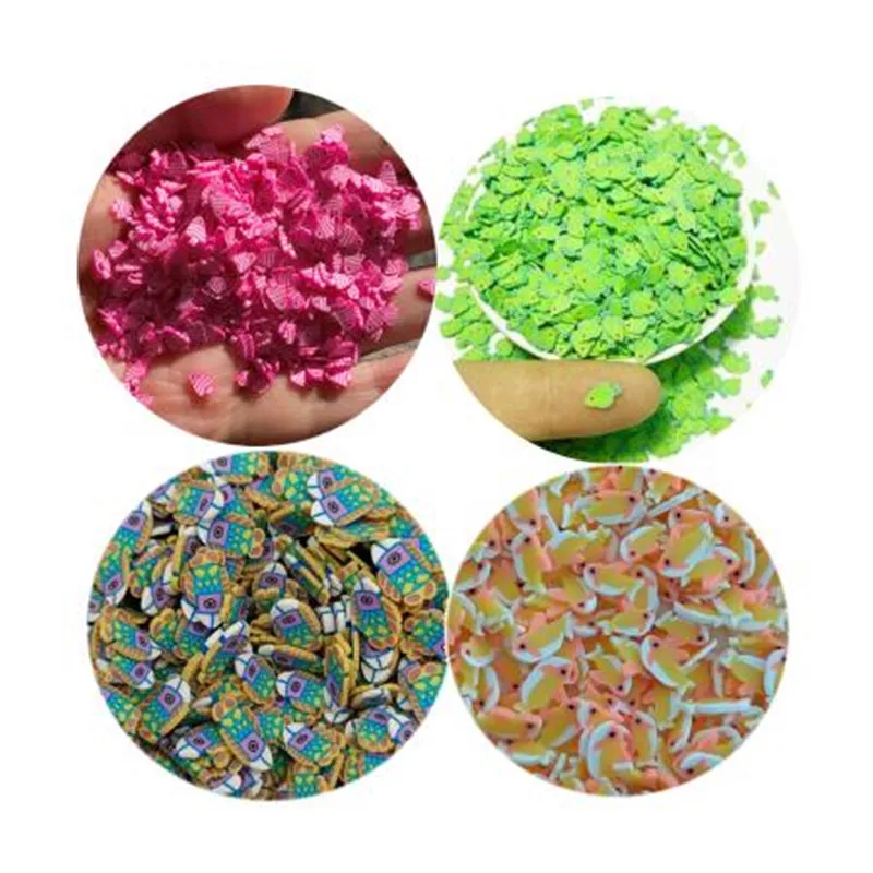 

Nail Decoration Hot Polymer Clay Fish Slices Red Yellow Green Fish Sea Animal Fish Sprinkle Slime Craft