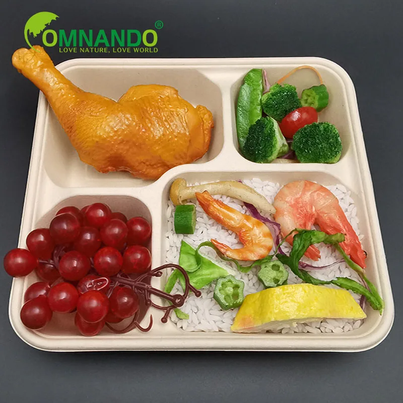 

Disposable plates bagasse food container sugarcane food plate