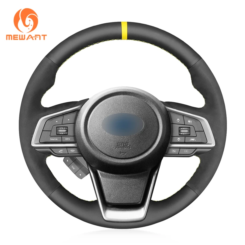 

Custom Hand Sewing Suede Leather Steering Wheel Cover for Subaru Forester Ascent Crosstrek Impreza Legacy Outback 2017 2018 2019