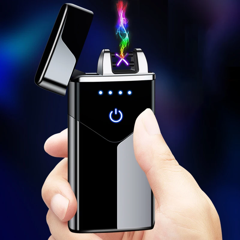 

Top Quality Custom Windproof Flameless Dual Arc Electric Wholesale USB Rechargeable Plasma Lighter
