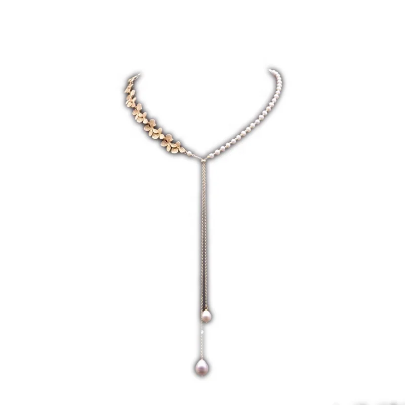 

Hot sales Flower Natural Freshwater Pearl Pendant Necklace