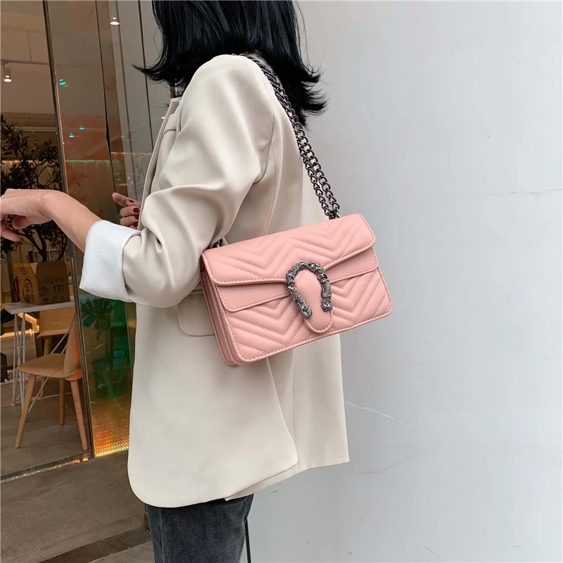 

Genuine Leather Shoulder Bag Top Quality Women Luxury Handbags Designer Purse Brand Caviar Chain Bag Crossbody Bags, 9 color can choose or custom you like color