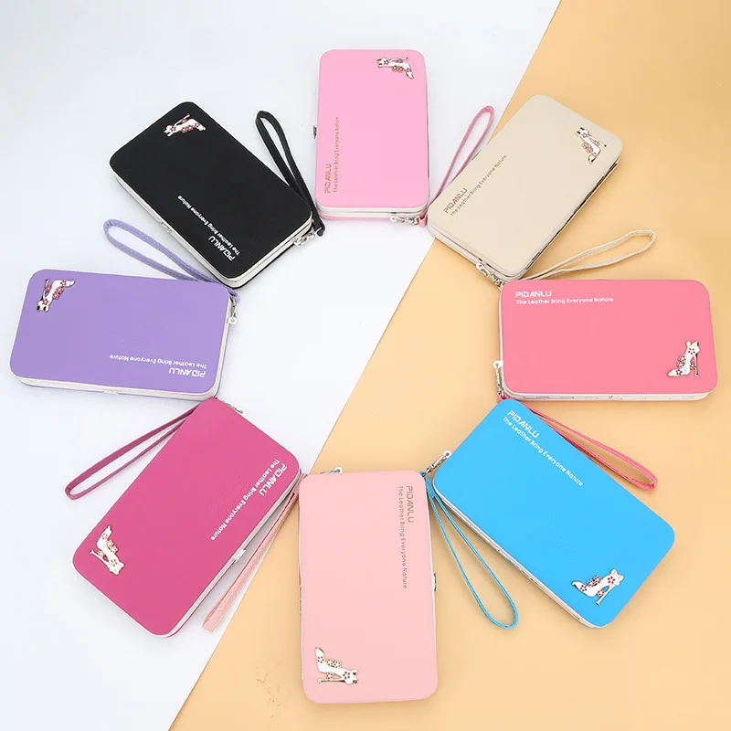 

Famous brand women wallets female phone wallet case handle clutch purse bag
