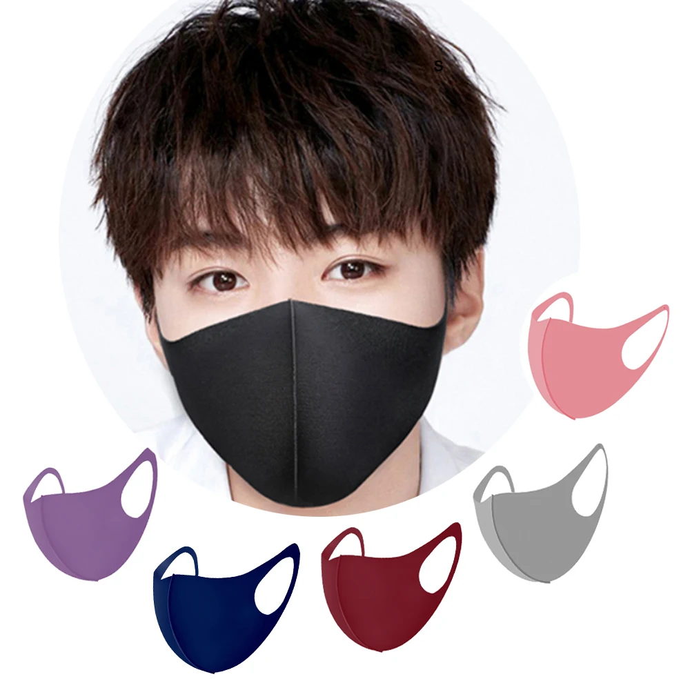 

Good Quality Outdoor sports mask Black Sponge Masks 3D Fashion Washable workout training reusable waterproof Fashion Face Mask