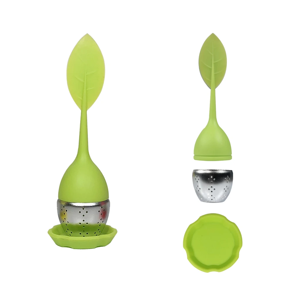 

Factory Wholesale High Quality Silicon Tea Infuser with Stainless Steel Ball