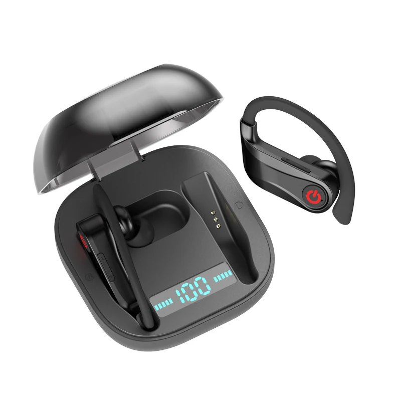 Ear-hook TWS wireless earbuds with lcd battery display and charging case for Beats POWERBEATS PRO