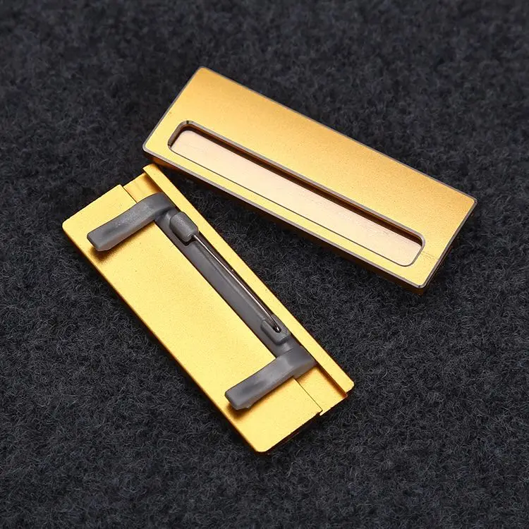 

professional business custom employee metal aluminum alloy name tag for you with logo