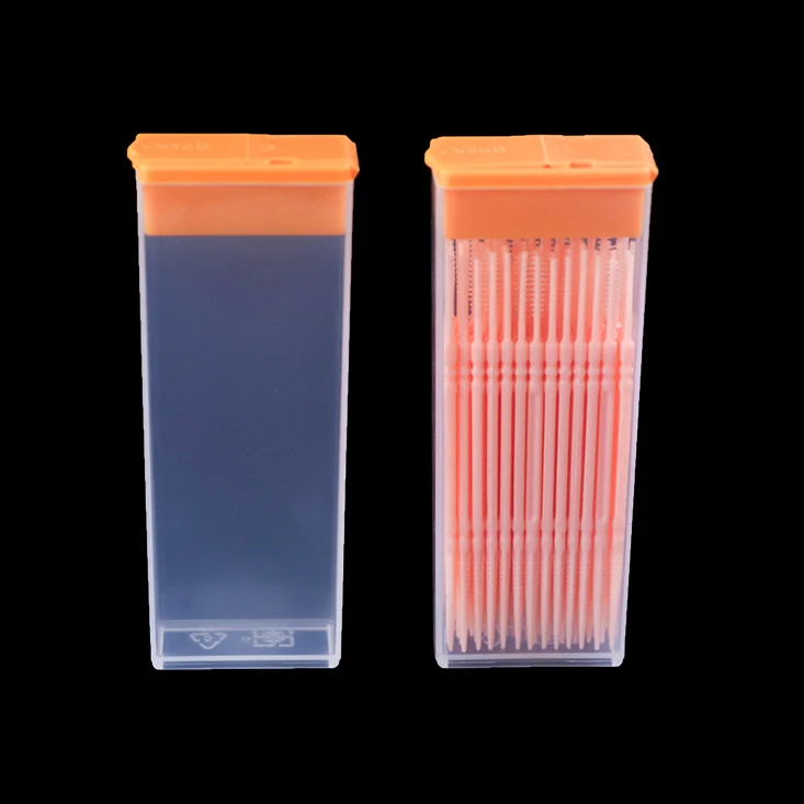 

OEM Color Flosser Boxes PP Material Dental Picks Mini Container Toothpick Floss Floss With Cover Holder Case