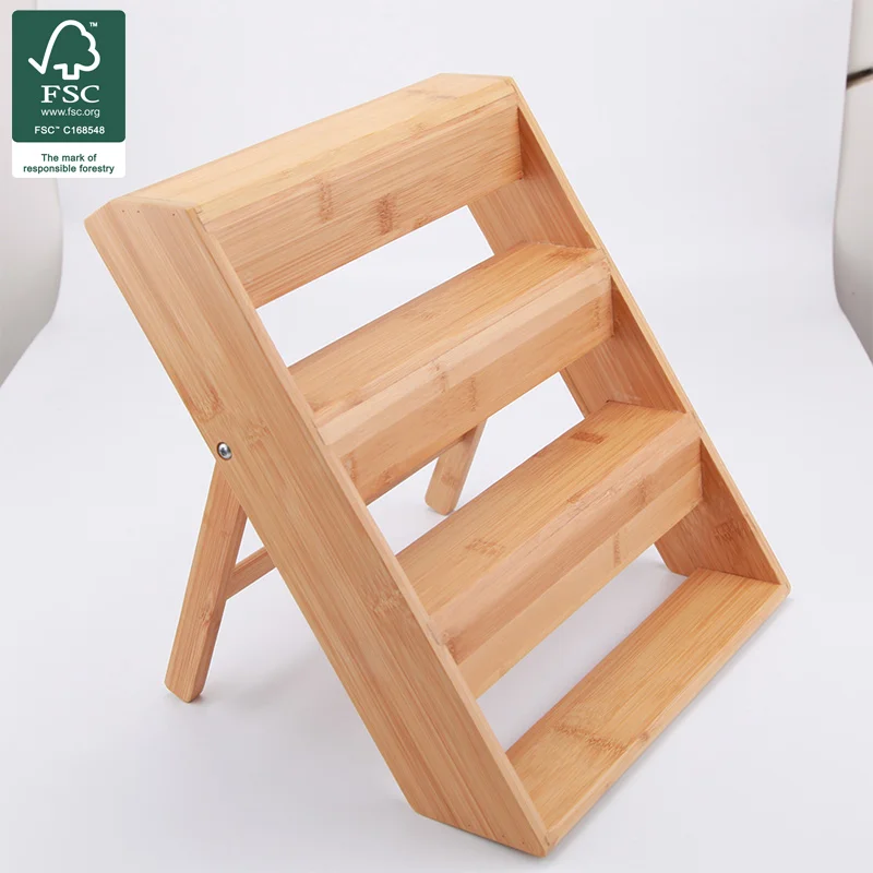 

Bamboo seasoning rack shrinkable space-saving seasoning rack wooden storage rack