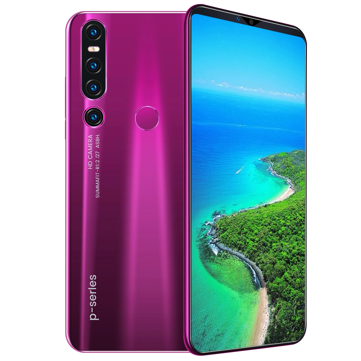 

P46 Pro 6.1 Inch Unlocked Mobile Phones Fingerprint Android 6.0 System Smartphone 4G Cell Phone, Black, purple, red, blue