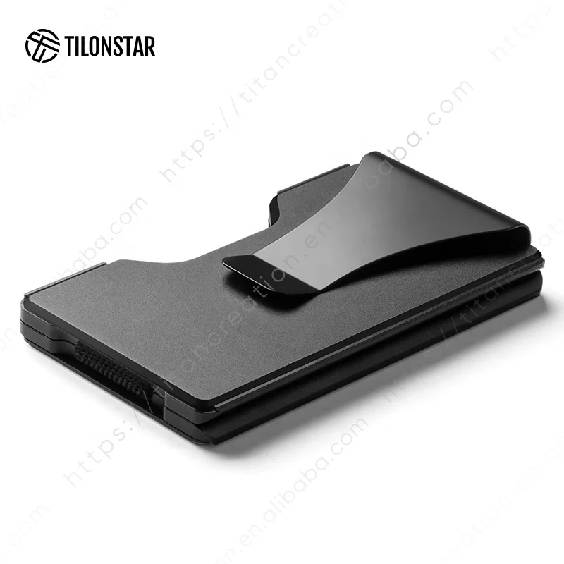 

TILONSTAR TVC600a Minimalist Money Clips Wallet Aluminum RFID Blocking Slim Credit Card Holder Metal Wallet