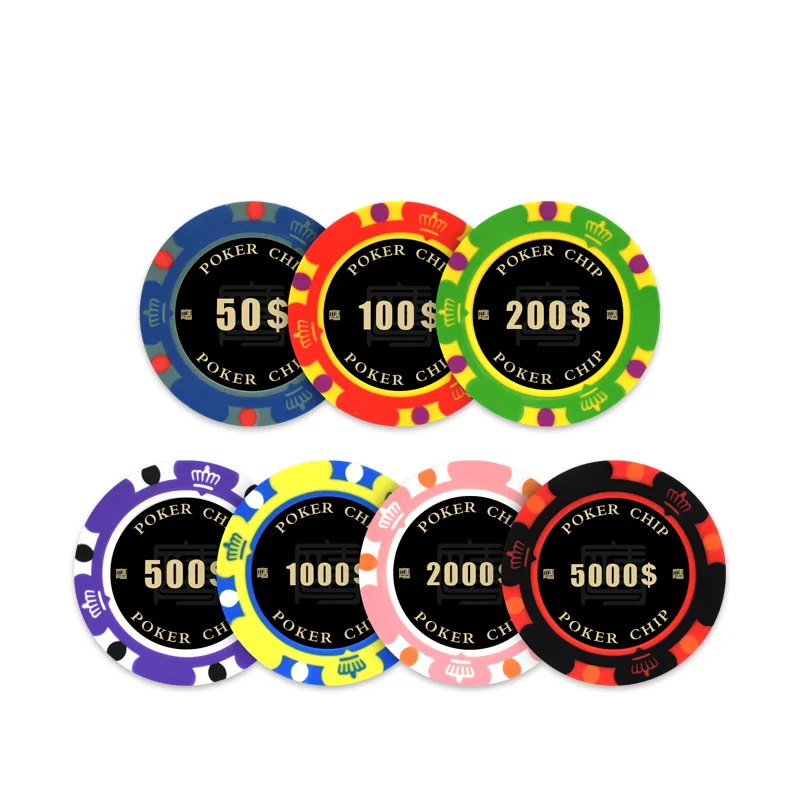 

YH New Design RFID Tricolor Crown Chips Set Wholesale Poker Chips With Customized Logo, Customized color