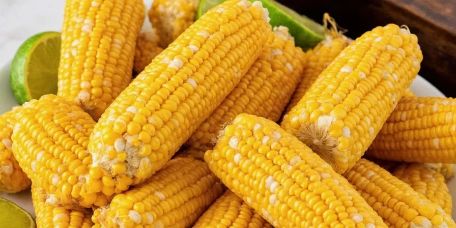 Grilled corn on a charcoal BBQ