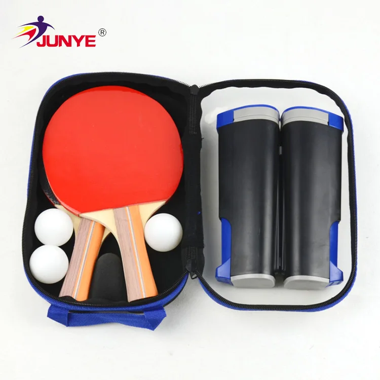 

Promotional High Qualit Indoor racket table tennis set with 1.8M retractable net table tennis racket set