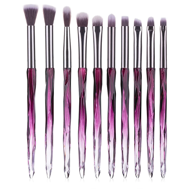 

top quality wholesale eyelash blending natural makeup brushes set, Sliver