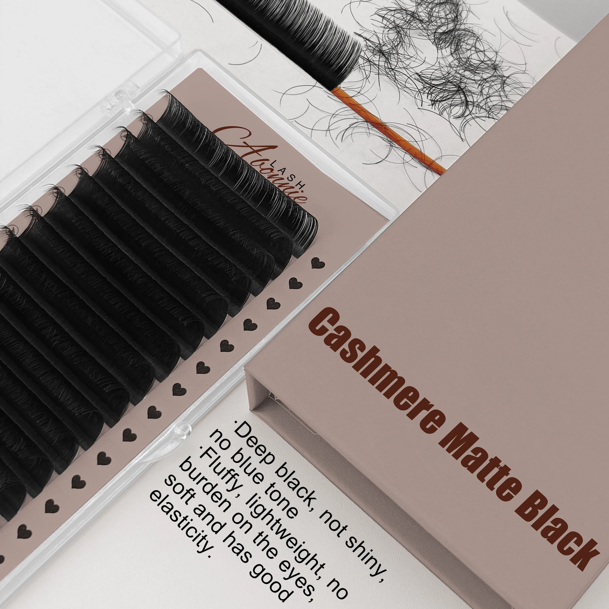 Abonnie Matte Black Volume Lash Extensions
