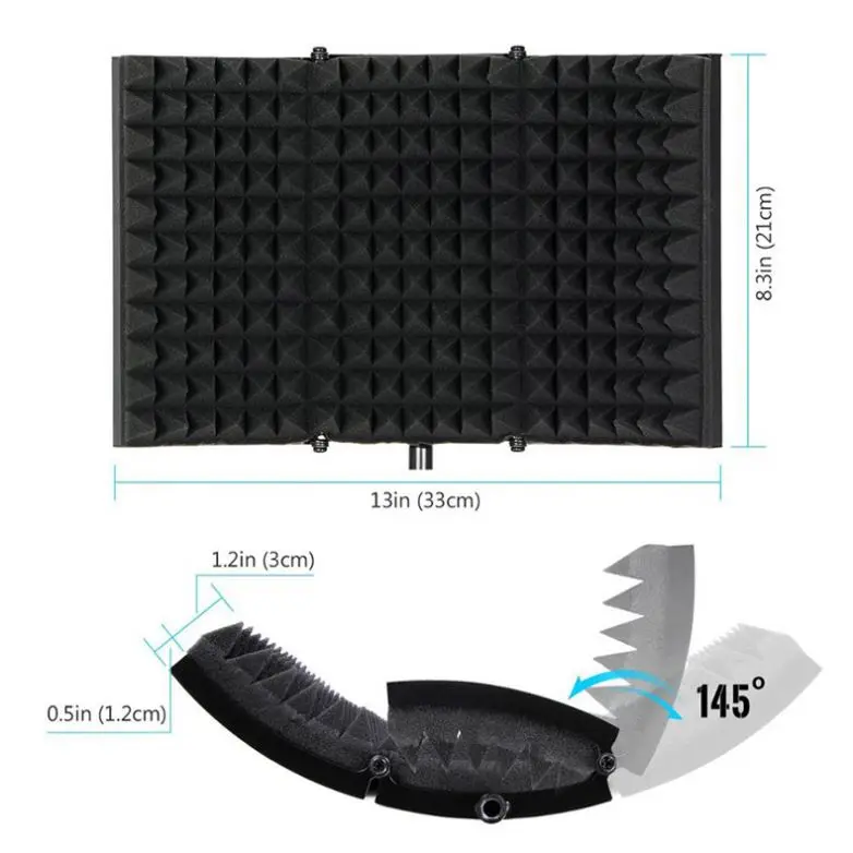 

Professional Microphone Shield With Low Price, Black