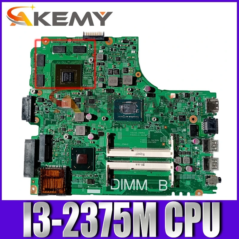 

Original Laptop motherboard For DELL 14R 3421 5421 Core SR0U4 I3-2375M Mainboard CN-0R20C0 0R20C0 12204-1