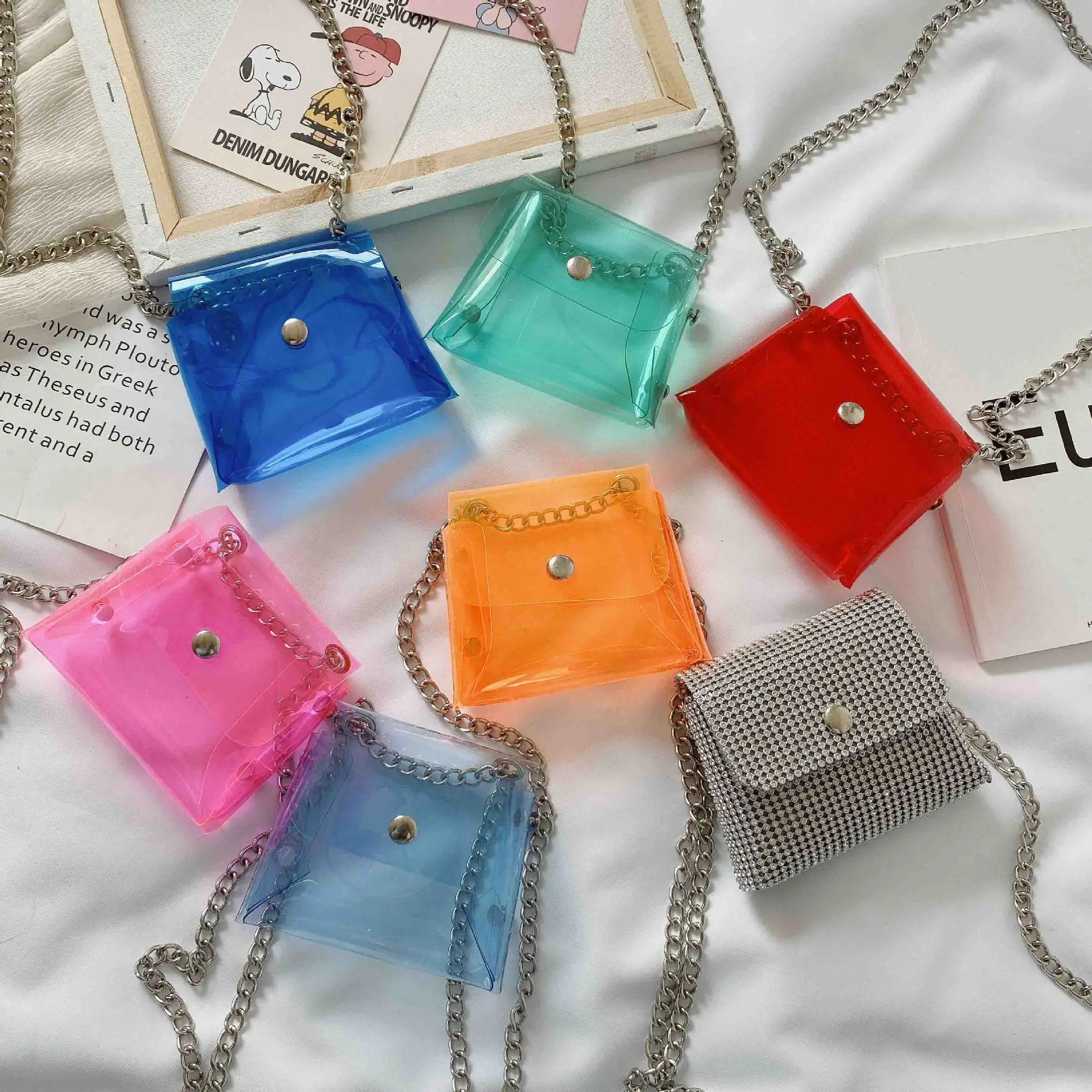 

Children Clear Purse Transparent PVC Street Handbags Girls Mini Jelly Bags Little Jelly Purse Handbags Kids Clear Clutch Wallet