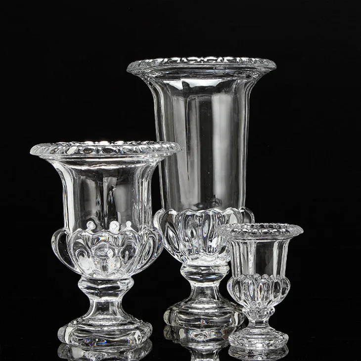 

european hot sale lead free crystal glass vase,home decor crystal glass vase,wedding event table decoration centerpiece glass, Clear transparent