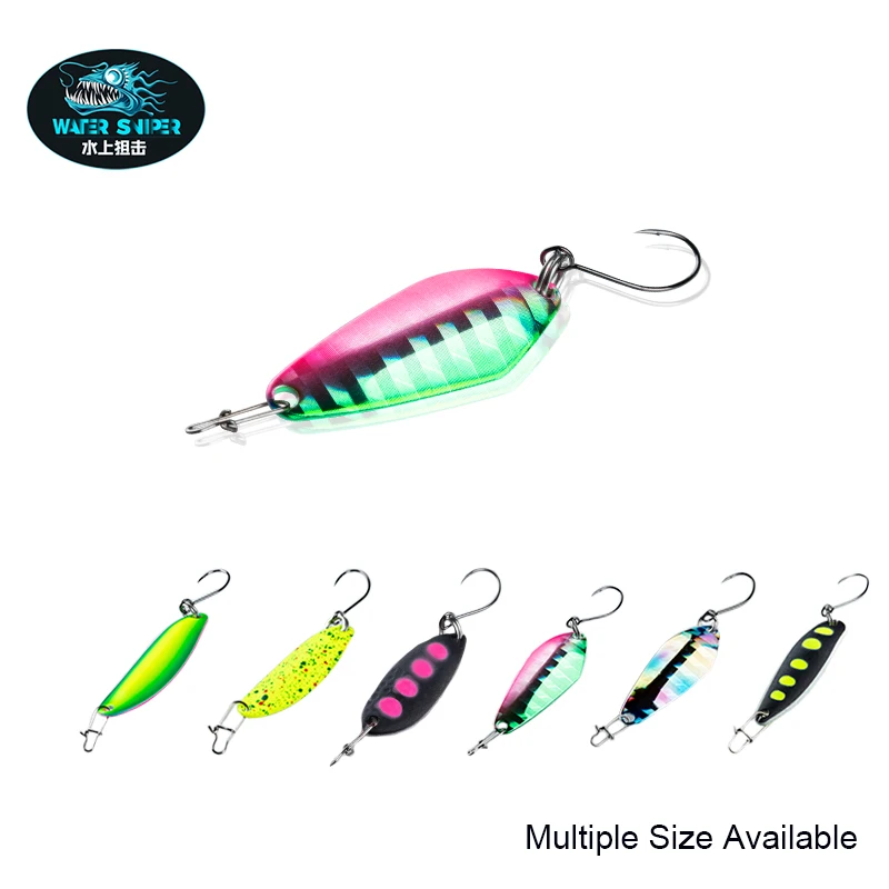 

Wholesale Colorful Customized Trout Fishing Spoon Lure 1.8g 2.2g 2.5g 3g 4g Mini Fishing Spinner Baits