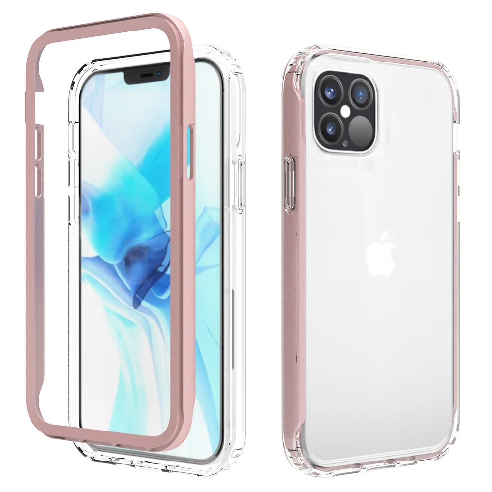 

High Quality 360 Degrees Fashion Custom Logo Transparent Phone Case For Iphone 12