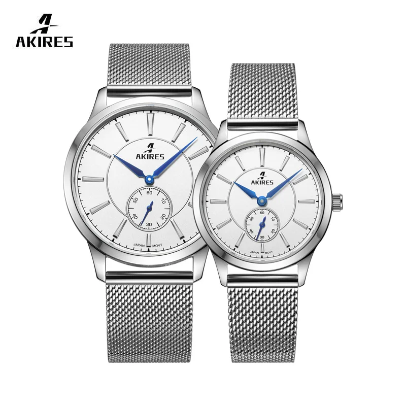 

Valentines promotion customized quartz couple watch high quality stainless steel watch for lovers