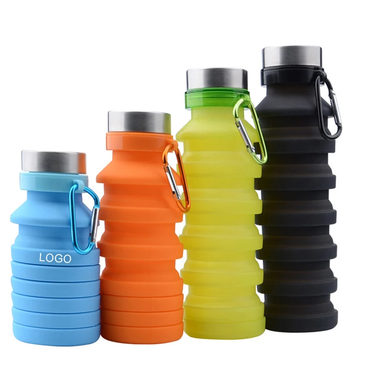 

Large capacity soft silicone foldable water bottle for outdoor sports to carry convenient water bottle