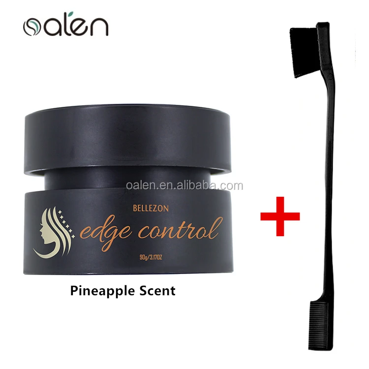 

Private Labeling Strong Hold Pineapple Hair Gel Wax No White For Hair Styling Edge Control With Brush