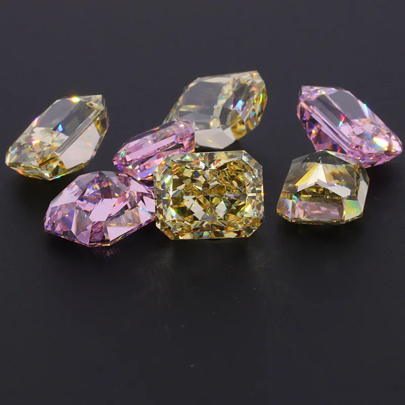 

2020 popular trend diamond cut lab grown Synthetic stone for necklace earring and ring jewelry making, Customize color