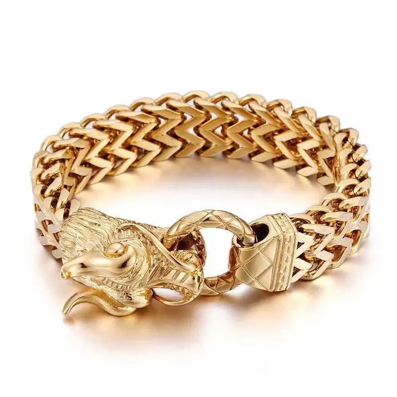 

Factory direct sales 2021 fashion jewelry gold jewelry leading Bracelet Stainless Steel Bracelet men