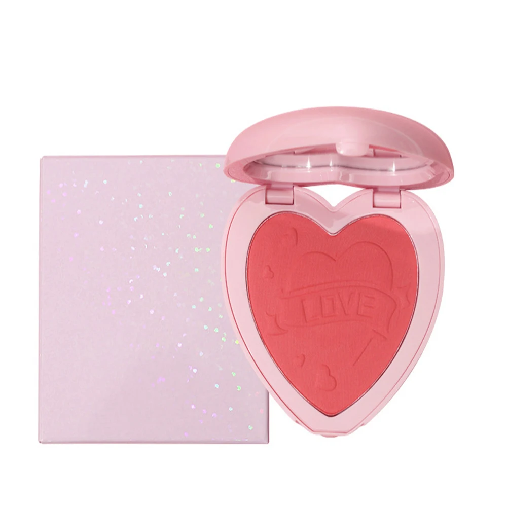 

Private Label Custom Bulk Makeup Eight Color Heart-Shaped Blush Make Your Own Logo