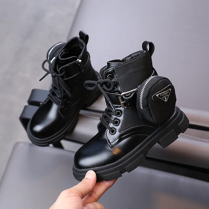 

New Wholesale fall/Winter 2020 Children's fashion boots Korean version of girl's side zipper high cut fashion winter boots