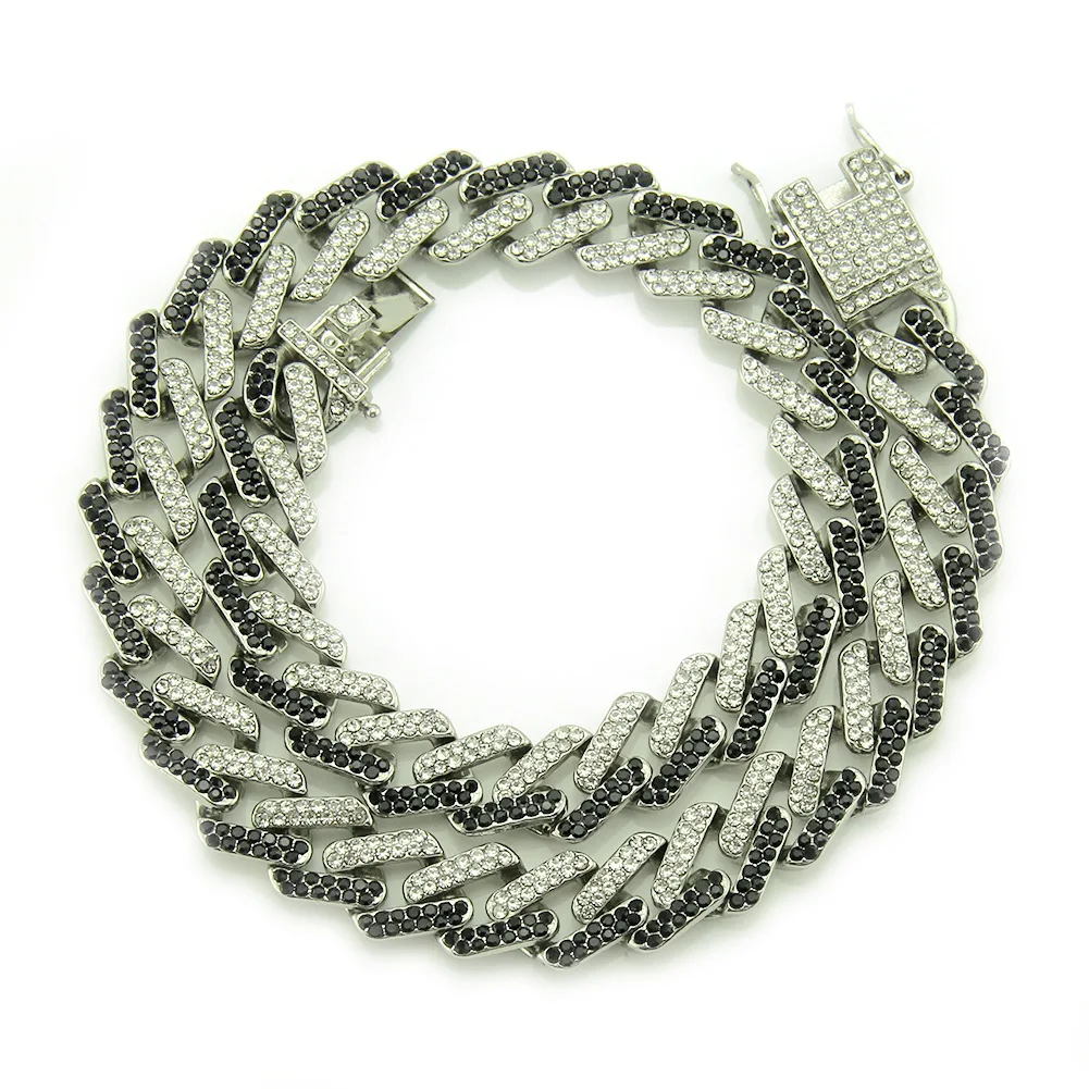 

Diamond cuban link chain necklace 18K gold-plated cuban chain