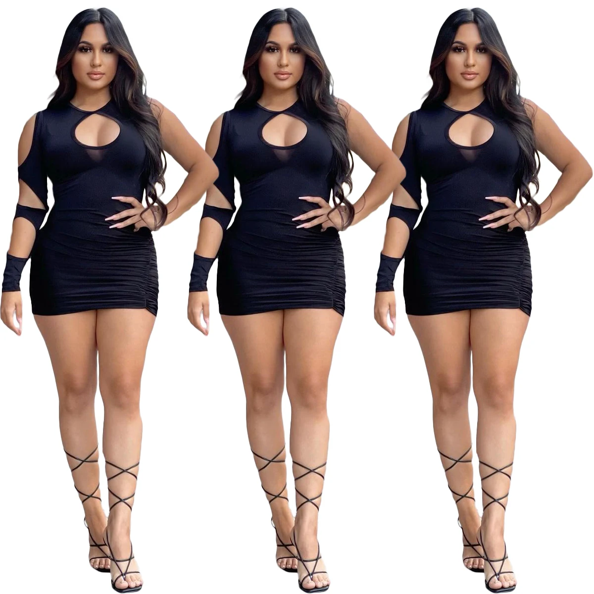 

F21624A new arrivals wholesale fashion spring and summer sexy short women casual dress, Black