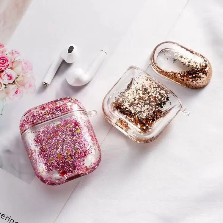 

For Airpod 3 case liquid glitter quicksand for airpod pro case bling bling for airpods case glitter